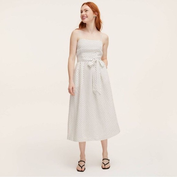 Kate Spade x Target Mini Polka Dot Tie-Waist Midi Dress Medium NEW - Picture 1 of 5